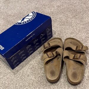 Birkenstock Tan Double-Strap Arizona Sandals